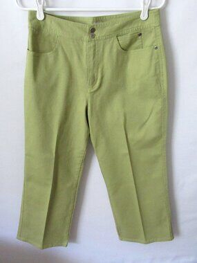 Chico's green cotton blend high rise five pocket ankle jeans *Sz 1(8)*